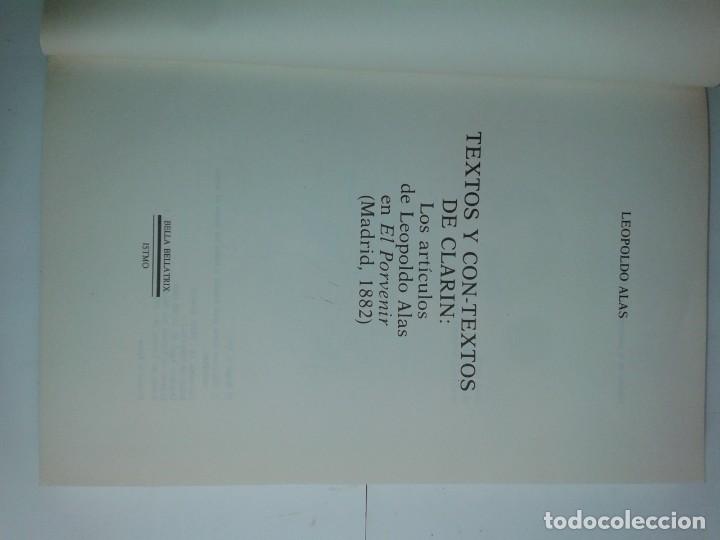 Libros de segunda mano: TEXTOS Y CON - TEXTOS DE CLAR&Iacute;N 1988 ROGER L. UTT 1&ordf; EDICI&Oacute;N ISTMO - Foto 2