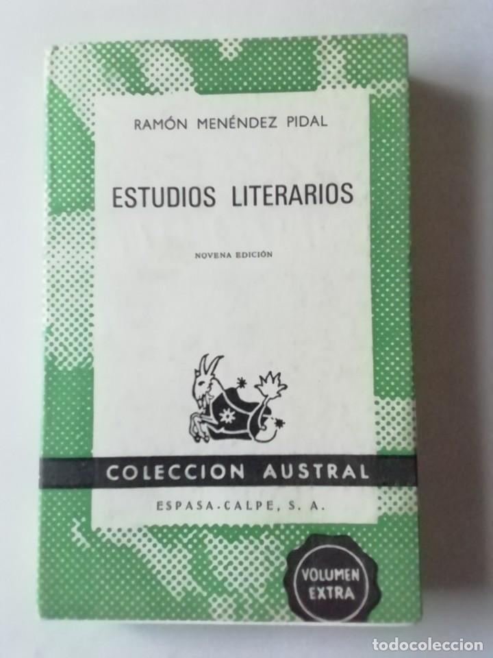 Libros de segunda mano: ESTUDIOS LITERARIOS. RAM&Oacute;N MEN&Eacute;NDEZ PIDAL. 28. AUSTRAL, ESPASA CALPE. 1968.