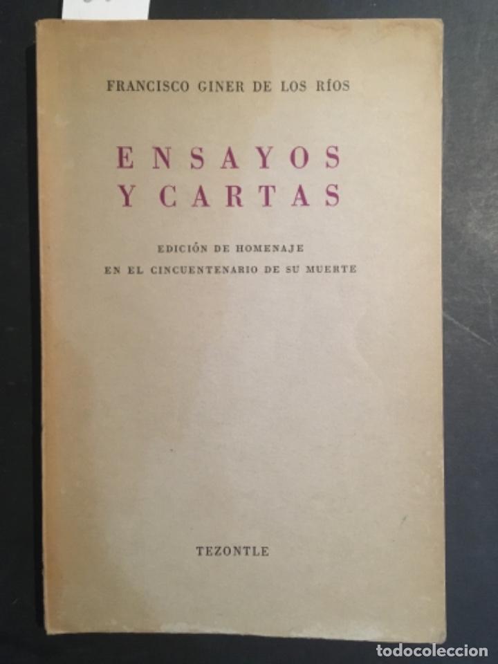 Libros de segunda mano: ENSAYOS Y CARTAS, FRANCISCO GINER DE LOS RIOS - Foto 1