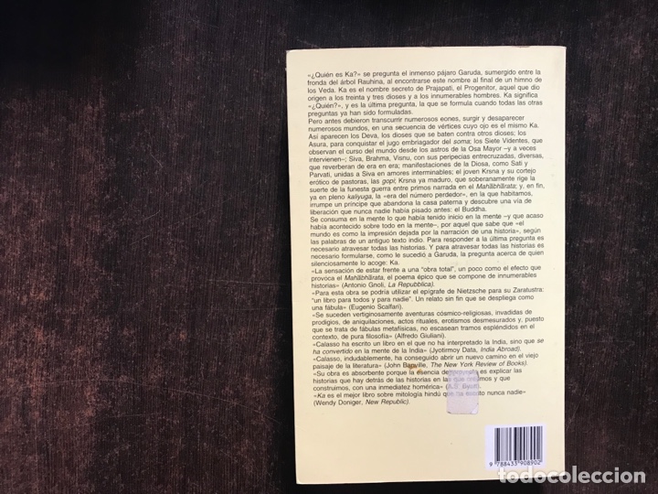 Libros de segunda mano: Ka . Roberto Calasso. Anagrama - Foto 2