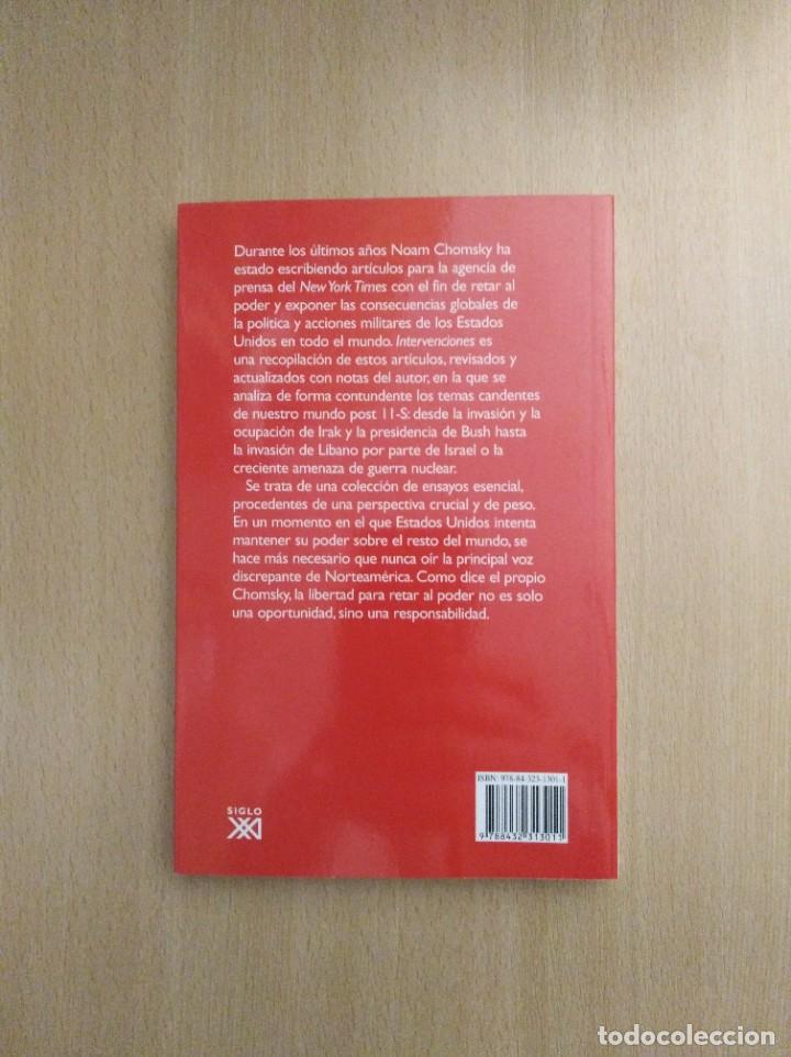 Libros de segunda mano: INTERVENCIONES. Noam Chomsky - Foto 2