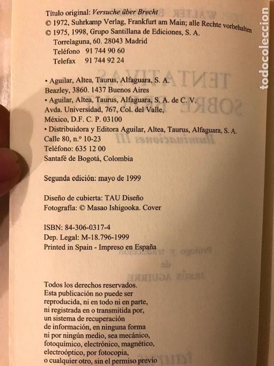 Libros de segunda mano: Tentativas sobre Brecht. Iluminaciones III. Walter Benjamin. - Foto 3