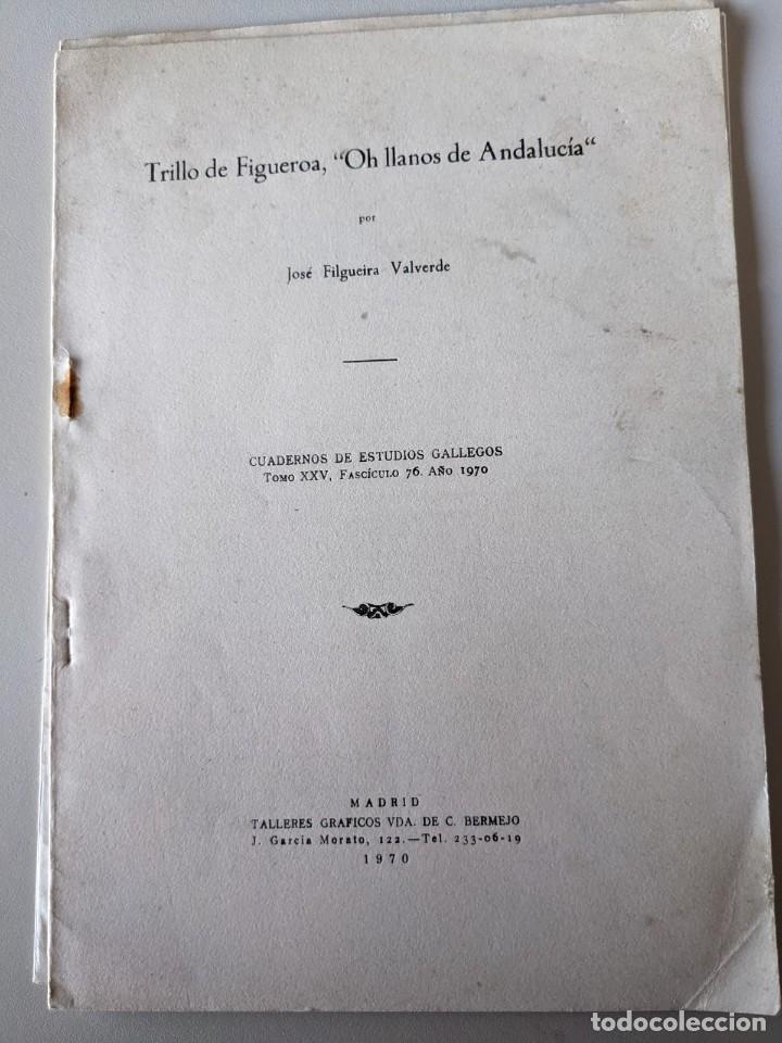 Libros de segunda mano: 1970 CUADERNOS DE ESTUDIOS GALLEGOS - FASC.76 - FILGUEIRA VALVERDE - TRILLO DE FIGUEROA