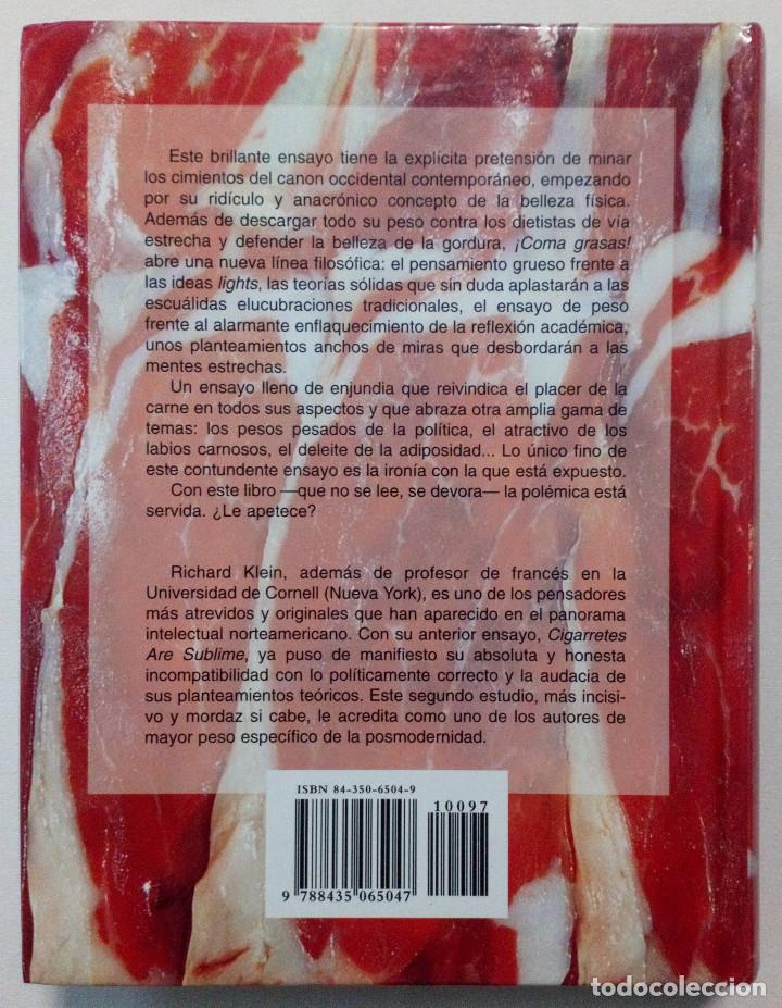 Libros de segunda mano: &iexcl;COMA GRASAS! RICHARD KLEIN. - Foto 2