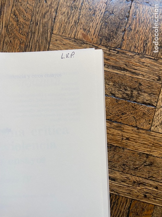 Libros de segunda mano: Para una cr&iacute;tica de la violencia - Walter Benjamin - Taurus (1991) - Foto 2