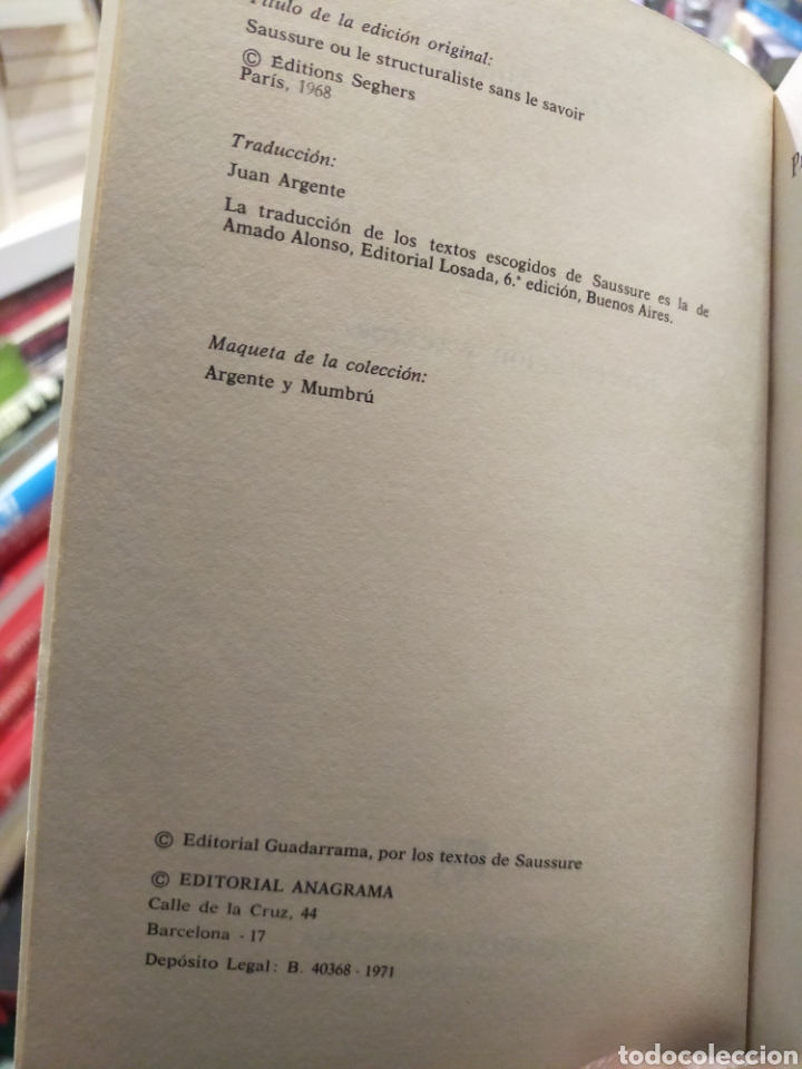 Libros de segunda mano: SAUSSURE. PRESENTACI&Oacute;N Y TEXTOS - GEORGES MOUNIN - Foto 3