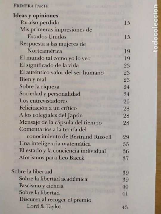 Libros de segunda mano: MIS IDEAS Y OPINIONES / ALBERT EINSTEIN / 2011. ANTONI BOSCH, editor - Foto 3