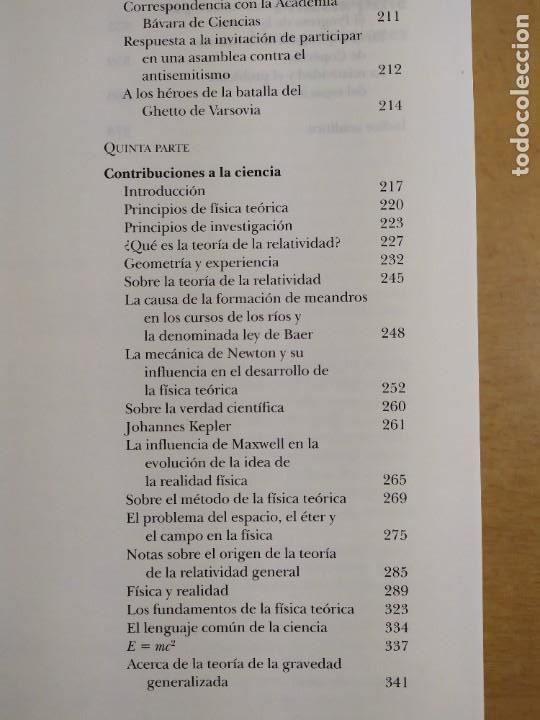 Libros de segunda mano: MIS IDEAS Y OPINIONES / ALBERT EINSTEIN / 2011. ANTONI BOSCH, editor - Foto 7