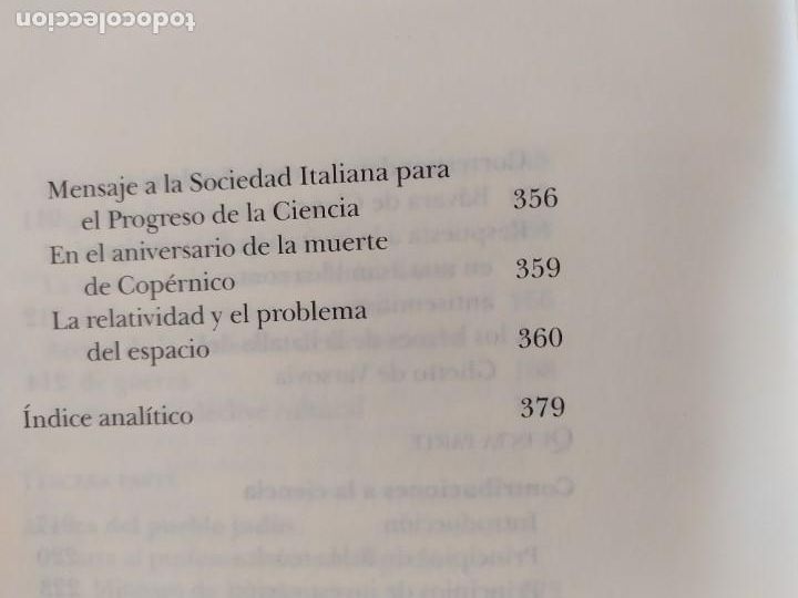 Libros de segunda mano: MIS IDEAS Y OPINIONES / ALBERT EINSTEIN / 2011. ANTONI BOSCH, editor - Foto 8