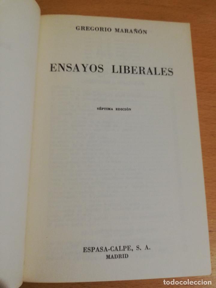 Libros de segunda mano: ENSAYOS LIBERALES (GREGORIO MARA&Ntilde;&Oacute;N) - Foto 3