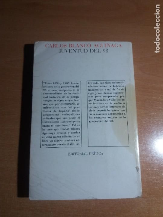 Libros de segunda mano: JUVENTUD DEL 98. CARLOS BLANCO AGUINAGA - Foto 3