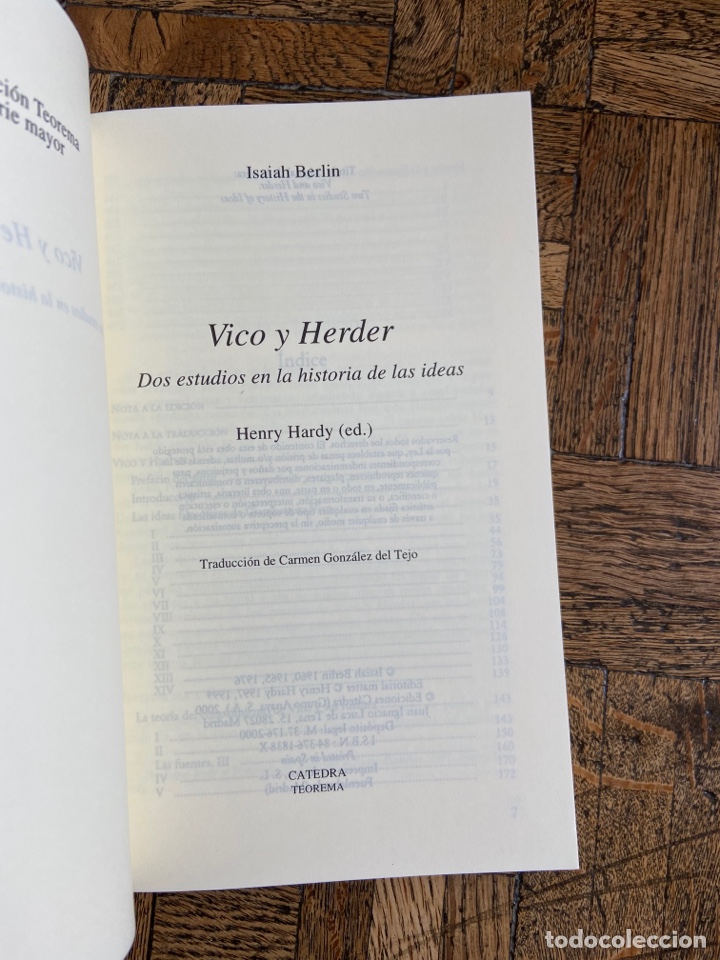 Libros de segunda mano: Vico y Herder - Isaiah Berlin - C&aacute;tedra (2000) - Foto 3