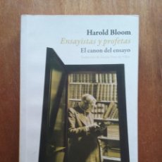 Libros de segunda mano: ENSAYISTAS Y PROFETAS, EL CANON DEL ENSAYO, HAROLD BLOOM. Lote 317931213