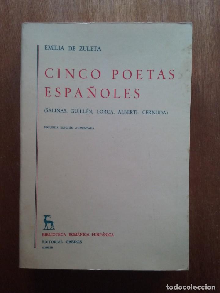 Libri di seconda mano: CINCO POETAS ESPA&Ntilde;OLES, EMILIA DE ZULETA, GREDOS, SALINAS GUILLEN LORCA ALBERTI CERNUDA