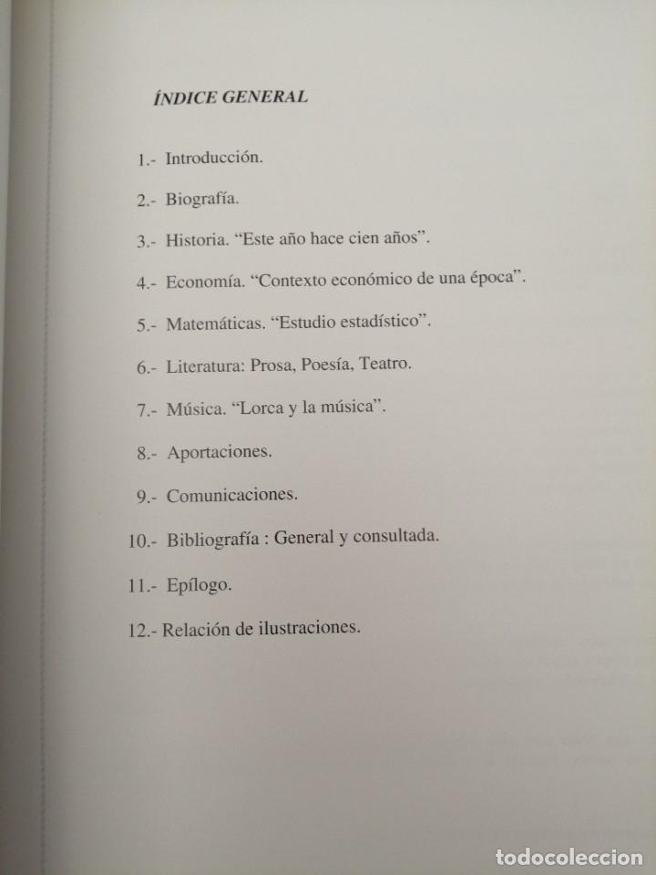 Libros de segunda mano: LORCA: 1898-1998. NOTICIA DE UN CENTENARIO - Foto 3