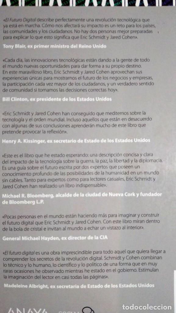 Libros de segunda mano: EL FUTURO DIGITAL (descatalogado) - ERIC SCHMIDT Y JARED COHEN - Foto 2
