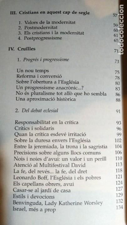 Libros de segunda mano: DEL POSTCONCILI AL POSTPROGRESSISME - J. CARRERA PLANAS - Foto 4