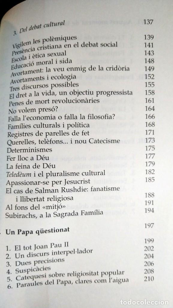 Libros de segunda mano: DEL POSTCONCILI AL POSTPROGRESSISME - J. CARRERA PLANAS - Foto 5
