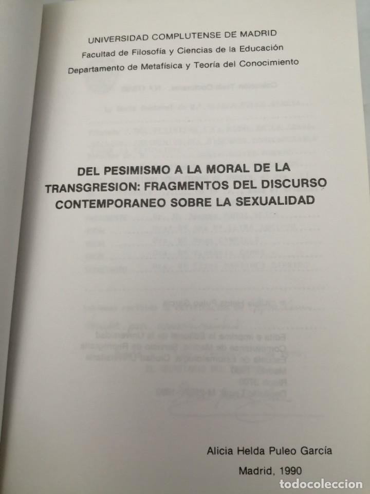 Libros de segunda mano: DEL PESIMISMO A LA MORAL DE LA TRANSGRESI&Oacute;N - Foto 5