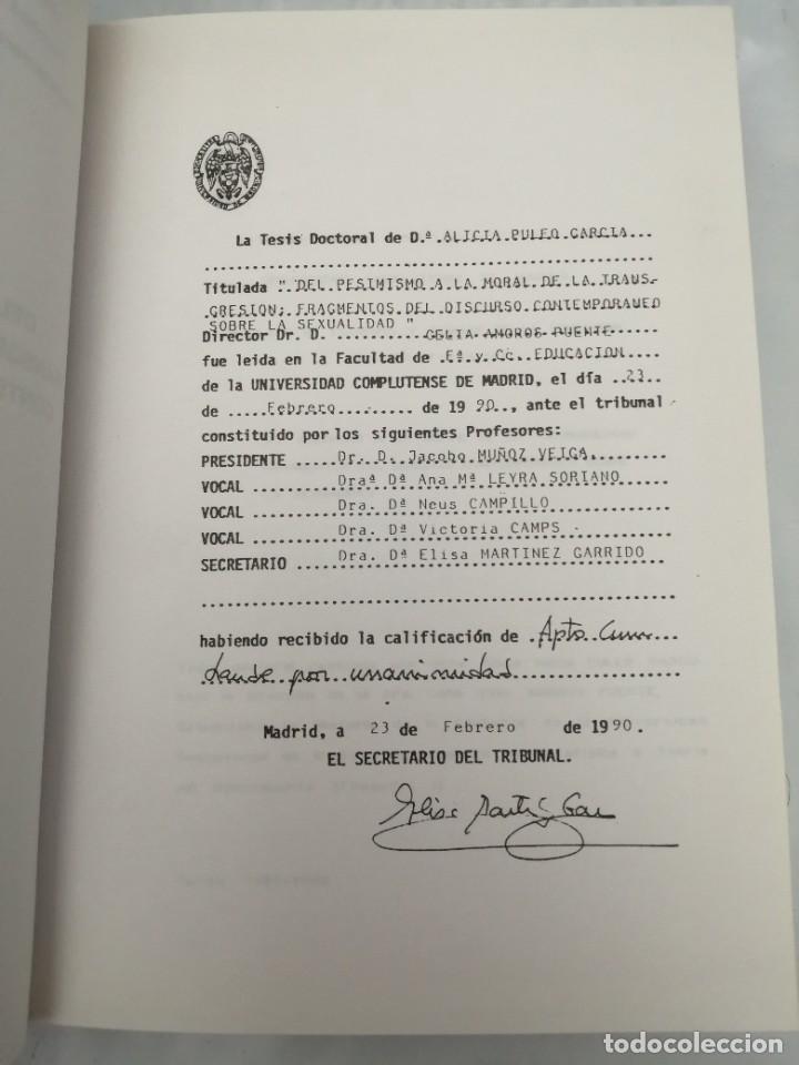 Libros de segunda mano: DEL PESIMISMO A LA MORAL DE LA TRANSGRESI&Oacute;N - Foto 6