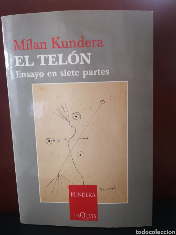 Libros de segunda mano: El tel&oacute;n. Ensayo en siete partes. Mil&aacute;n Kundera. - Foto 1