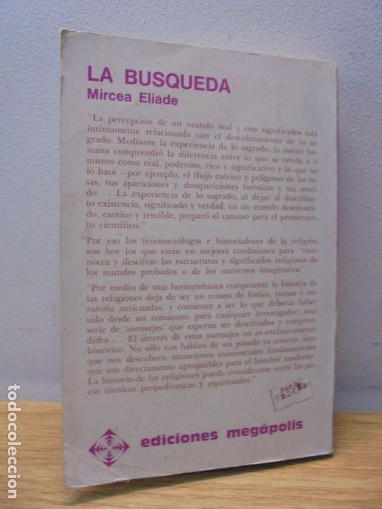 Libros de segunda mano: LA BUSQUEDA. MIRCEA ELIADE. EDICIONES MEGAPOLIS. EDITORIAL LA AURORA 1971 - Foto 14