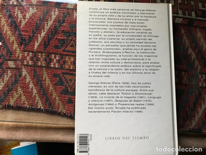 Libros de segunda mano: Erratas. El examen de una vida. George Steiner. Siruela - Foto 3
