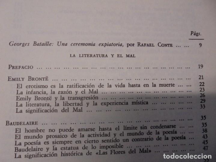 Libros de segunda mano: GEORGES BATAILLE. LA LITERATURA Y EL MAL. EDITORIAL TAURUS. 1977 - Foto 8