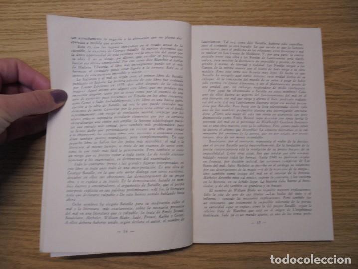 Libros de segunda mano: GEORGES BATAILLE. LA LITERATURA Y EL MAL. EDITORIAL TAURUS. 1977 - Foto 11