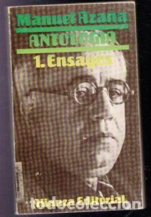 Libros de segunda mano: Ensayos. Manuel Aza&ntilde;a Antologia. 1 - Foto 1