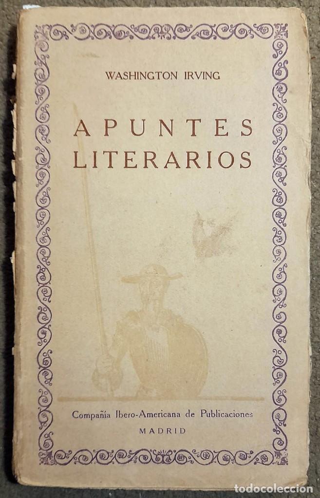 Libros de segunda mano: Apuntes literarios. Washington Irving - Foto 1