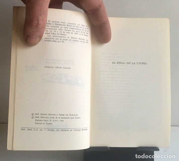 Libros de segunda mano: EL FINAL DE LA UTOP&Iacute;A. Herbert Marcuse - Foto 4