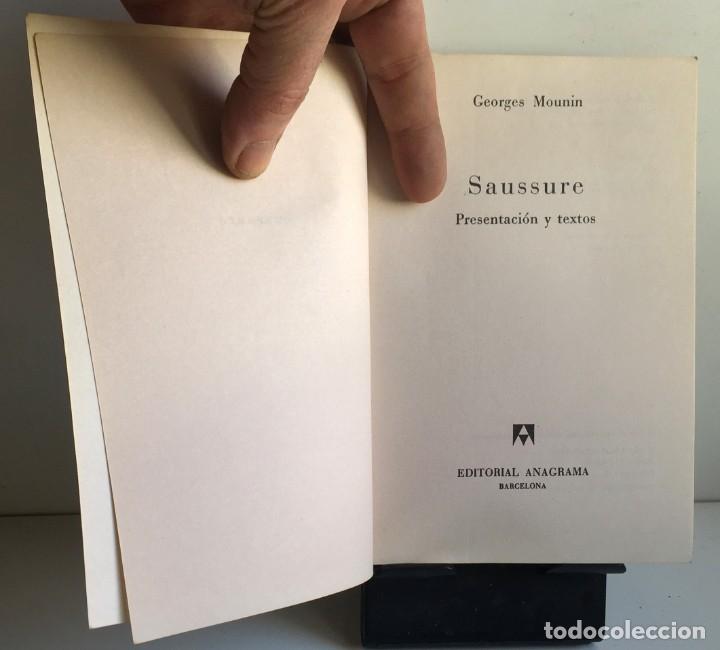 Libros de segunda mano: SAUSSURE. Presentaci&oacute;n y Textos. Georges Mounin - Foto 3