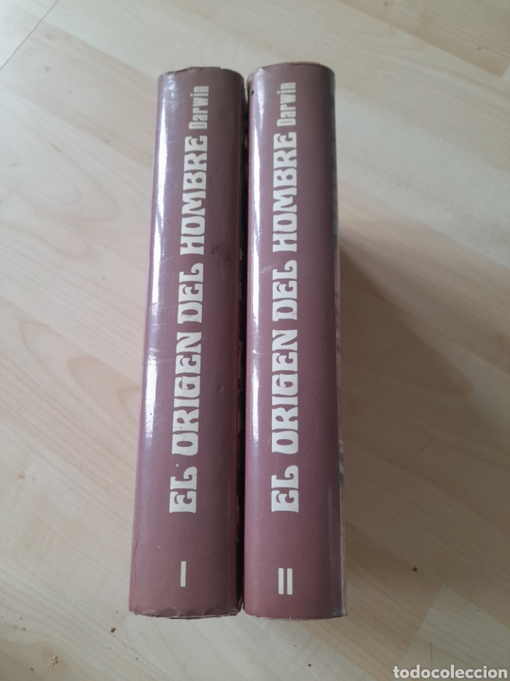 Libros de segunda mano: El origen del hombre. Darwin. 2 Tomos - Foto 2