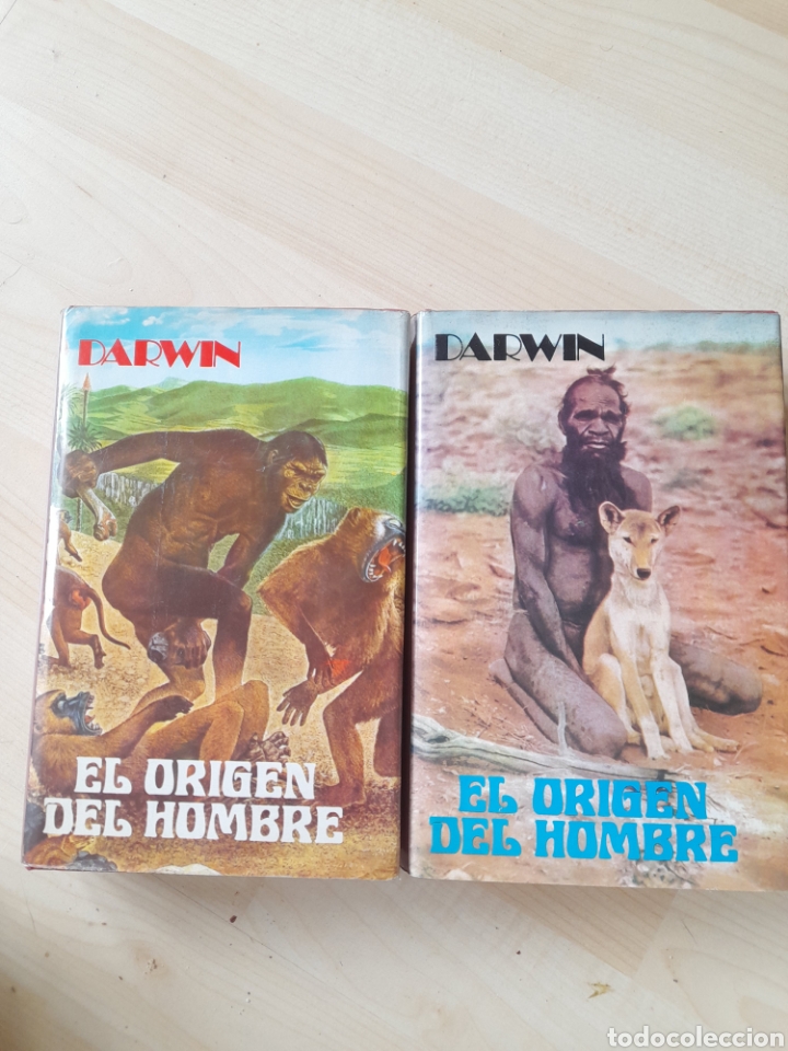 Libros de segunda mano: El origen del hombre. Darwin. 2 Tomos - Foto 1