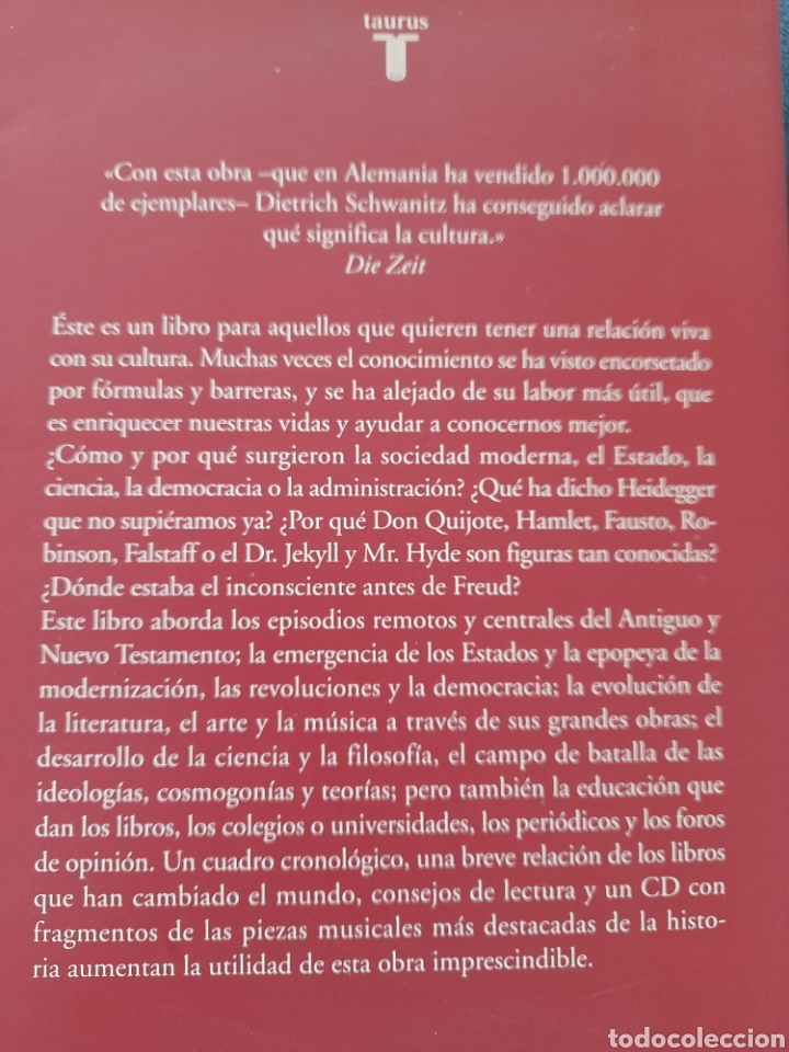 Libros de segunda mano: La cultura. Dietrich Schwanitz - Foto 3