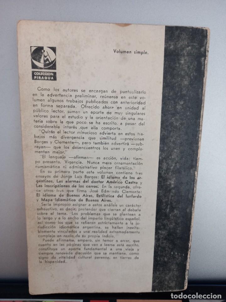 Libros de segunda mano: Jorge Luis Borges - Jos&eacute; E. Clemente / El lenguaje de Buenos Aires - Emec&eacute; 1968 - Foto 3