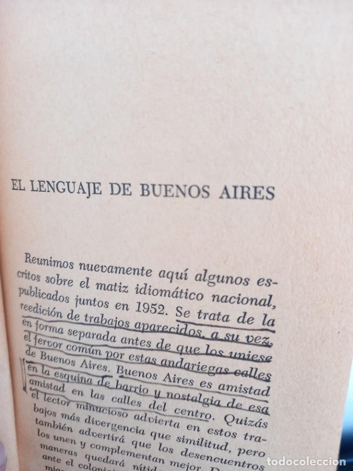 Libros de segunda mano: Jorge Luis Borges - Jos&eacute; E. Clemente / El lenguaje de Buenos Aires - Emec&eacute; 1968 - Foto 5