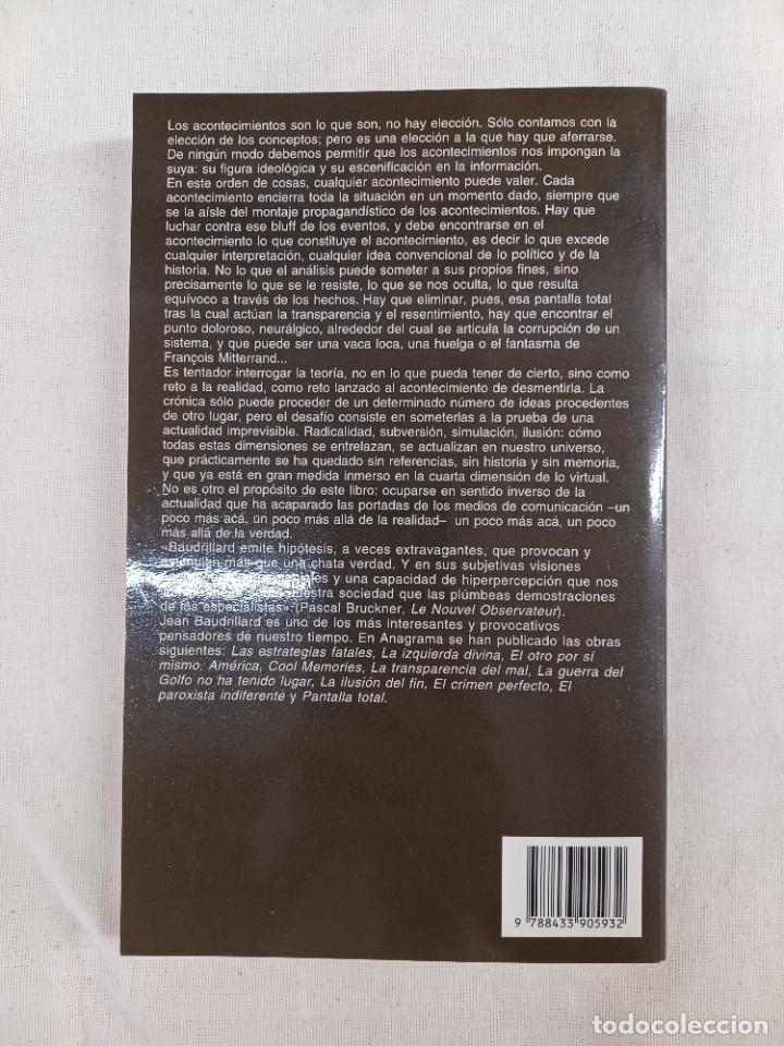 Libros de segunda mano: BAUDRILLARD, JEAN. PANTALLA TOTAL - Foto 2