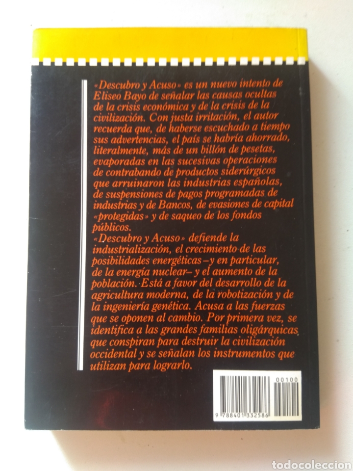 Libros de segunda mano: DESCUBRO Y ACUSO/ELISEO BAYO - Foto 3