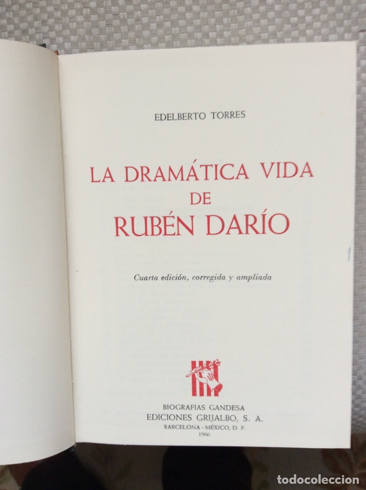 Libros de segunda mano: LA DRAMATICA VIDA DE RUBEN DARIO. EDELBERTO TORRES. - Foto 2