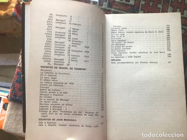 Libros de segunda mano: Epistolario y escritos complementarios. Unamuno. Maragall. Hora H - Foto 6