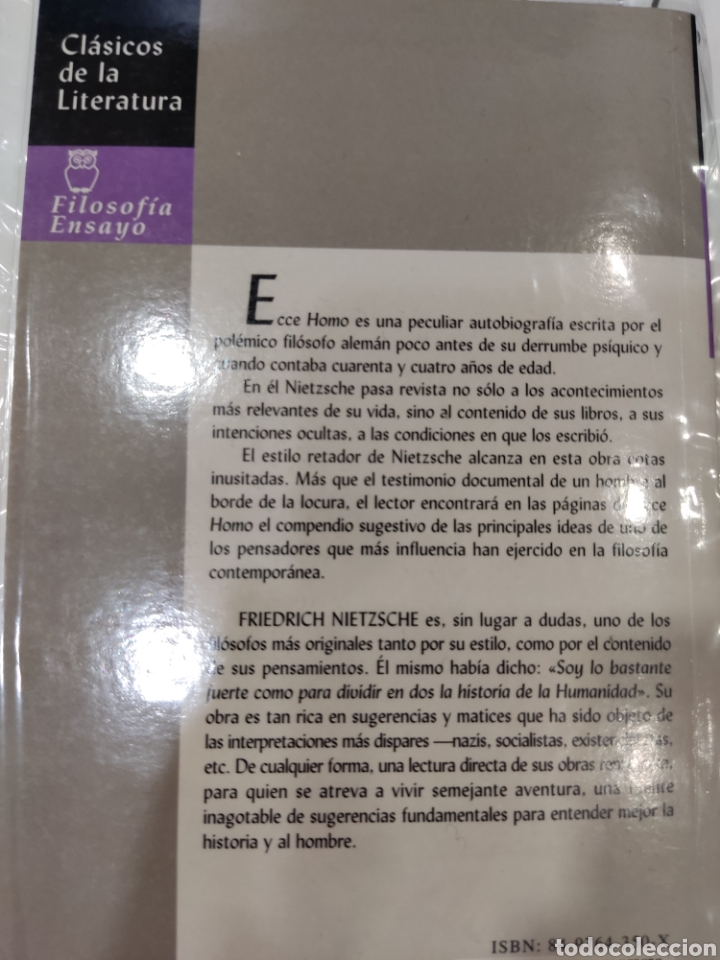 Libros de segunda mano: Ecce Homo. F. Nietzsche - Foto 2