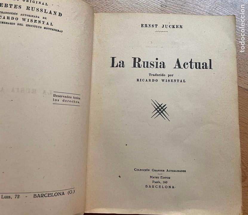 Libros de segunda mano: LA RUSIA ACTUAL, Ernst Jucker, - Foto 2