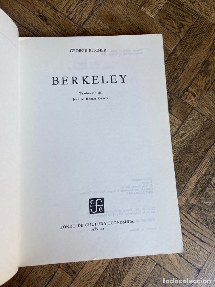 Libros de segunda mano: Berkeley - George Pitcher - FCE (1983) - Foto 3