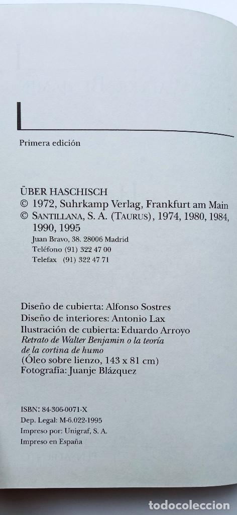 Libros de segunda mano: Haschisch. Walter Benjamin. Taurus. 1995 - Foto 5