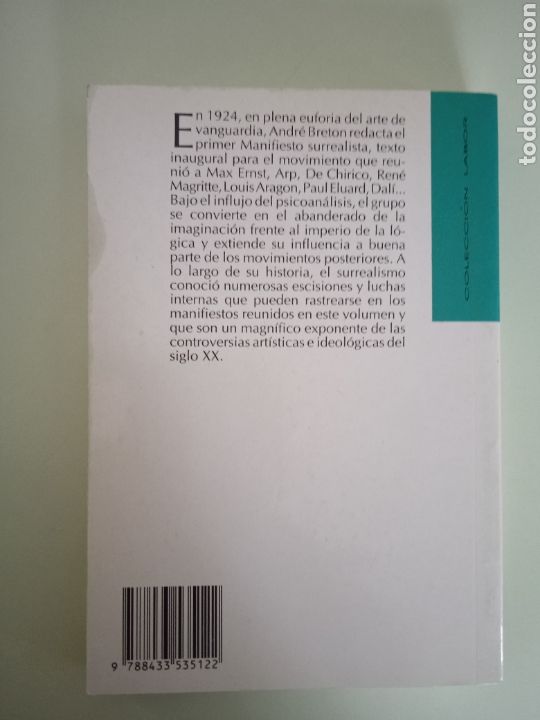 Libros de segunda mano: Manifiestos del Surrealismo. Andr&eacute; Breton. - Foto 2