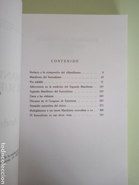 Libros de segunda mano: Manifiestos del Surrealismo. Andr&eacute; Breton. - Foto 5