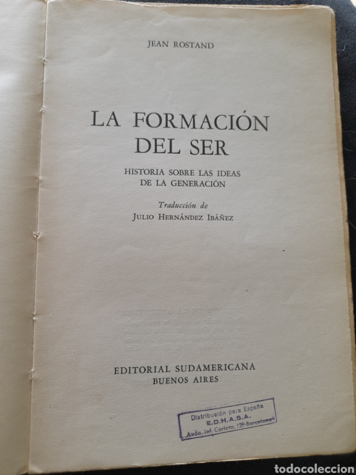 Libros de segunda mano: La formaci&oacute;n del ser. Jean Rostand - Foto 2