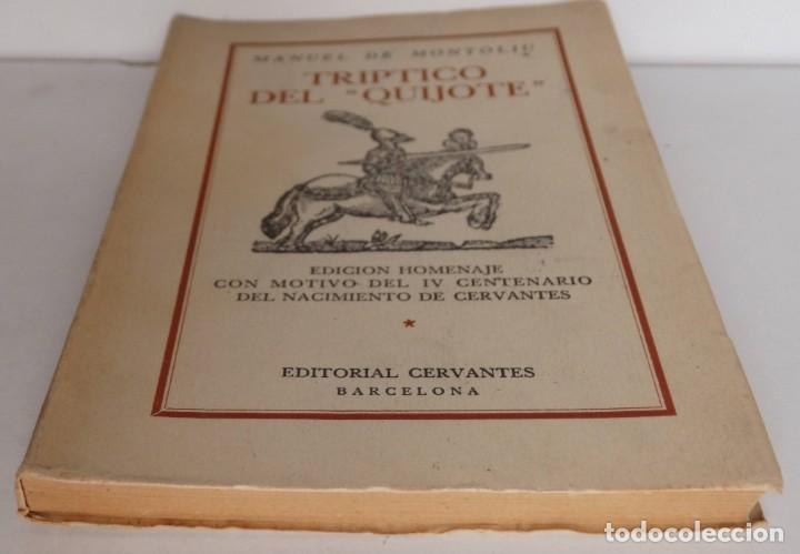 Libros de segunda mano: Manuel de MONTOLIU. Tr&iacute;ptico del Quijote - Foto 3